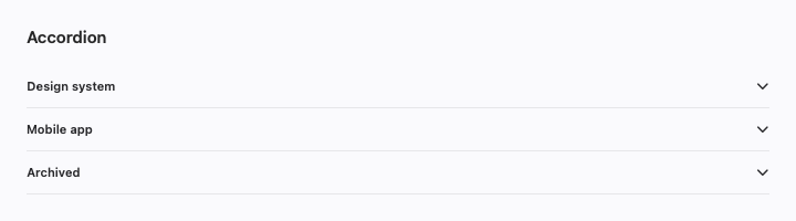 Accordion rendered by native SwiftUI.