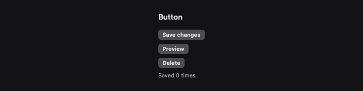 Button rendered by native SwiftUI. Dark appearance.