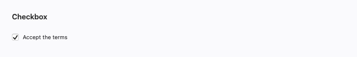 Checkbox rendered by native SwiftUI.