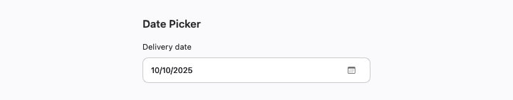 Date Picker rendered by native SwiftUI.