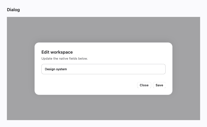 Dialog rendered by native SwiftUI.