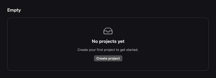 Empty rendered by native SwiftUI. Dark appearance.