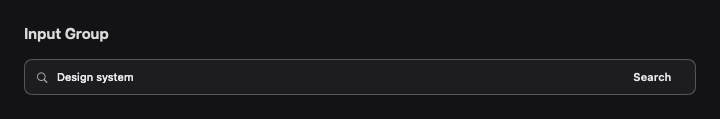 Input Group rendered by native SwiftUI. Dark appearance.