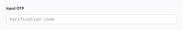 Input OTP rendered by native SwiftUI.