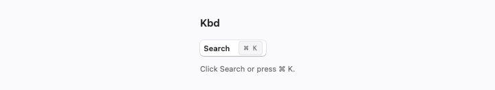 Kbd rendered by native SwiftUI.