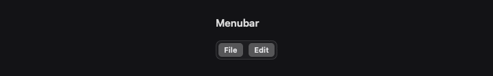Menubar rendered by native SwiftUI. Dark appearance.