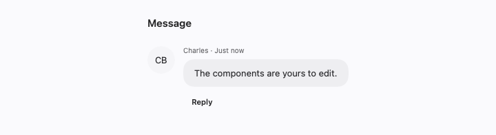 Message rendered by native SwiftUI.