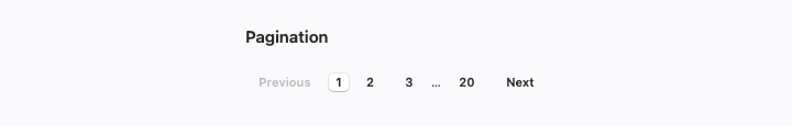 Pagination rendered by native SwiftUI.