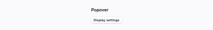 Popover rendered by native SwiftUI.