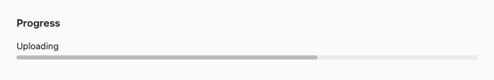Progress rendered by native SwiftUI.