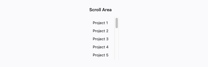 Scroll Area rendered by native SwiftUI.