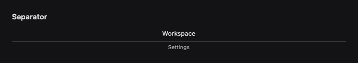 Separator rendered by native SwiftUI. Dark appearance.