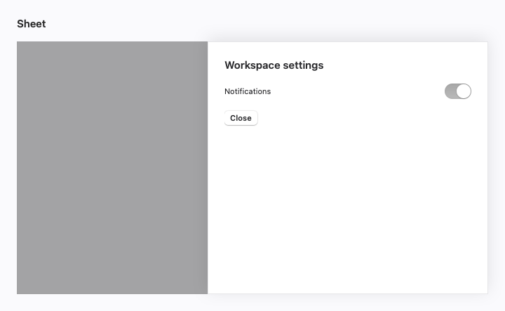 Sheet rendered by native SwiftUI.