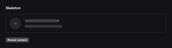 Skeleton rendered by native SwiftUI. Dark appearance.