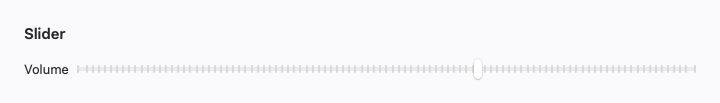 Slider rendered by native SwiftUI.