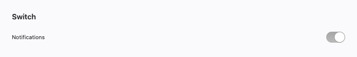 Switch rendered by native SwiftUI.