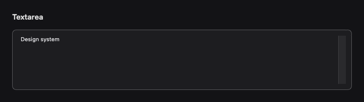 Textarea rendered by native SwiftUI. Dark appearance.