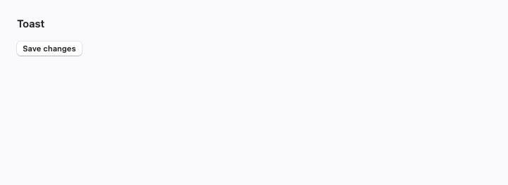 Toast rendered by native SwiftUI.