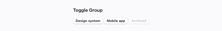 Toggle Group rendered by native SwiftUI.