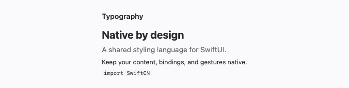 Typography rendered by native SwiftUI.